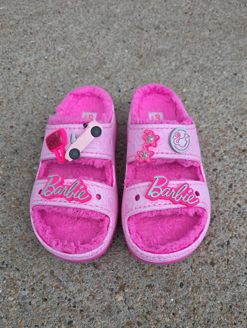 Crocs X Barbie Classic Cozzy Cozy Sandal Slides Size 7